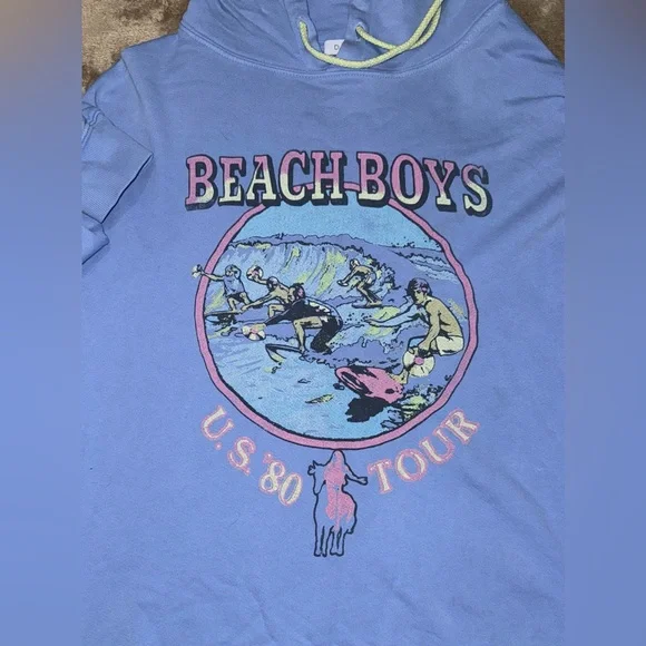 DAYDREAMER Beach Boys Hoodie in Periwinkle Blue Size Medium - Picture 5 of 7